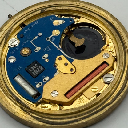 ETA 955.412 Quartz Watch Movement Rotary Elite Date Vintage Parts Repair 30.9mm