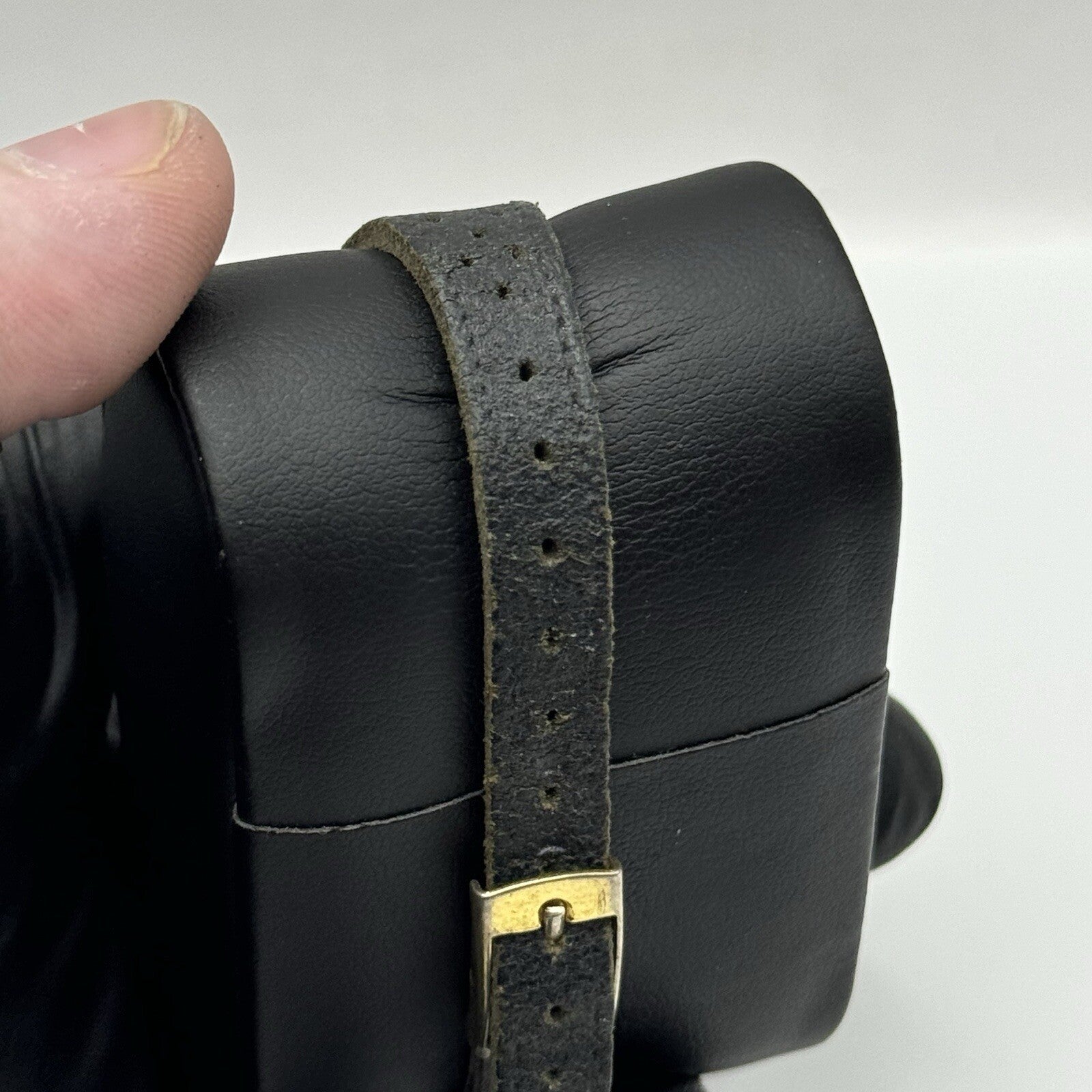 27mm Ladies Manual Wind Excalibur Black Dial Swiss Watch To Repair Non Working