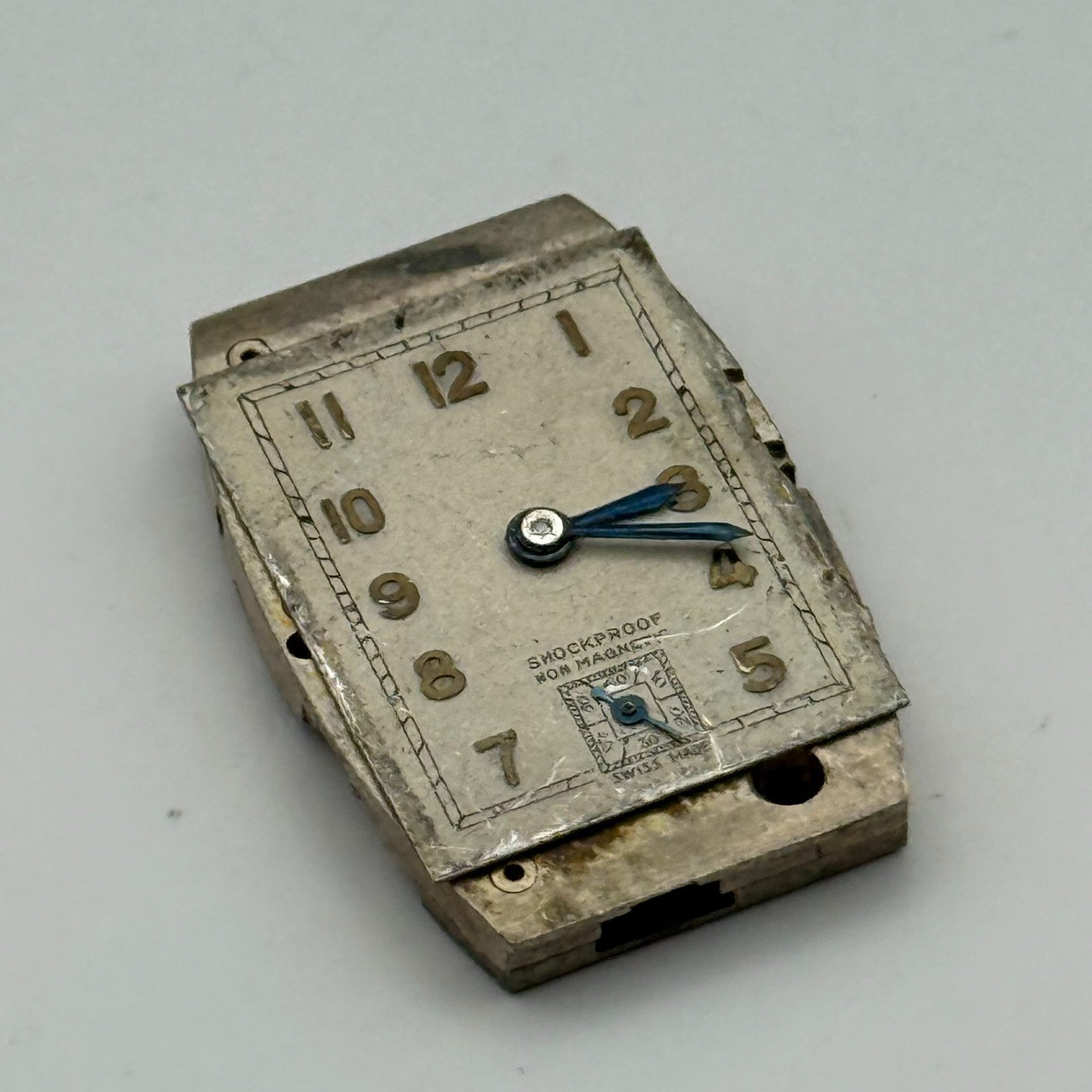 Marvin 610 Tank Tonneau 15 Jewels Watch Movement Manual Wind Parts Repair 17.8mm