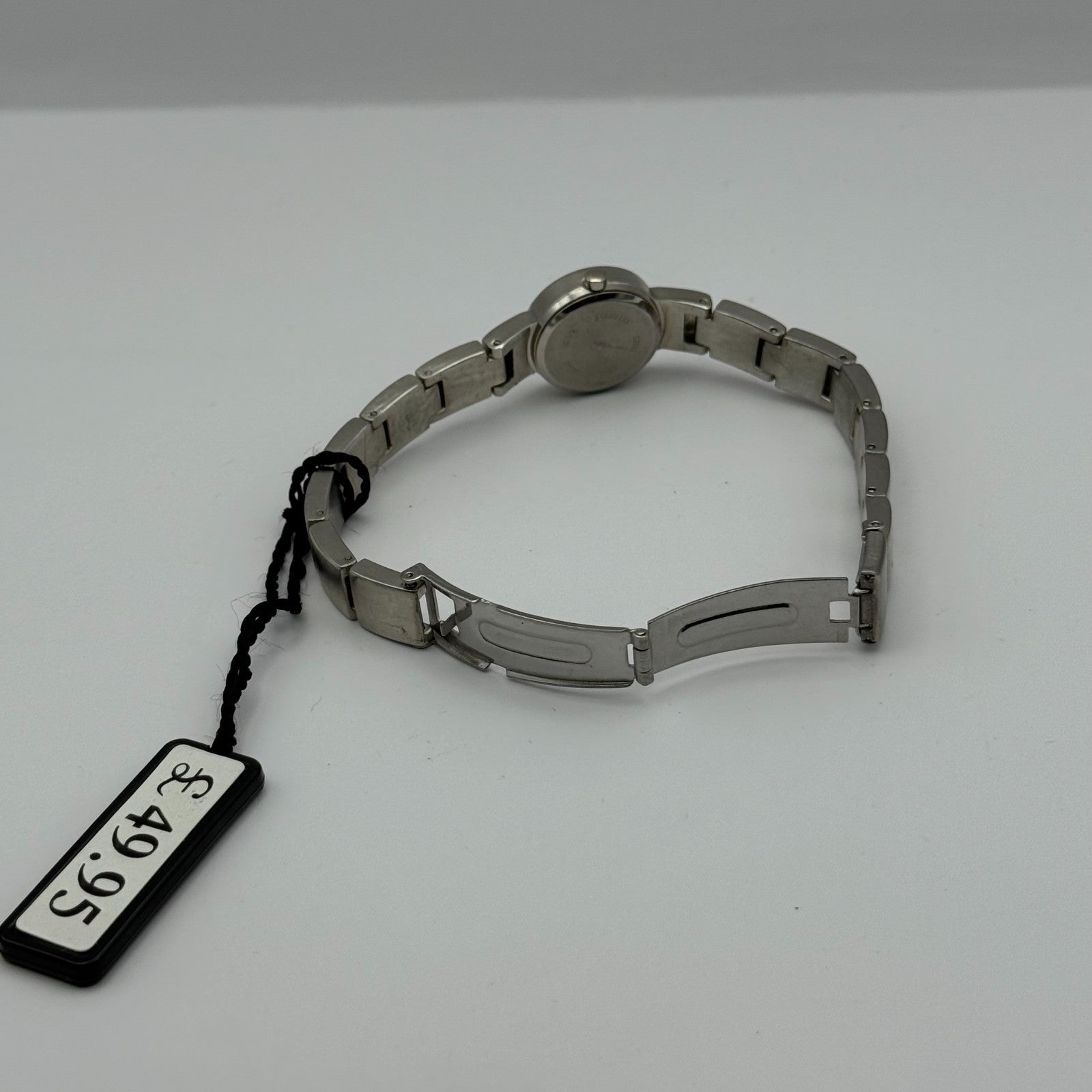 H H Ladies Quartz Watch Silver Tone Bracelet Steel Working 22mm 7 Inches