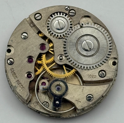 Lanco 1022 Watch Movement Manual Wind Vintage Swiss 15 Jewels Parts 23.5mm