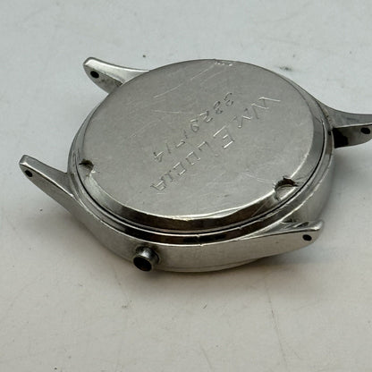 29.5mm Vintage Girard Perregaux 7163 Engraved Watch Case StayBrite Steel Brevet