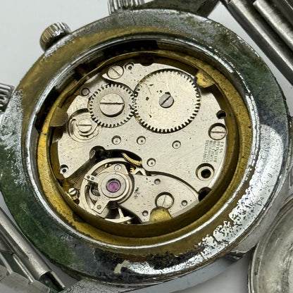 41mm Men’s Vintage Geneva Electra World Time Datomatic ES 55 Manual PARTS REPAIR