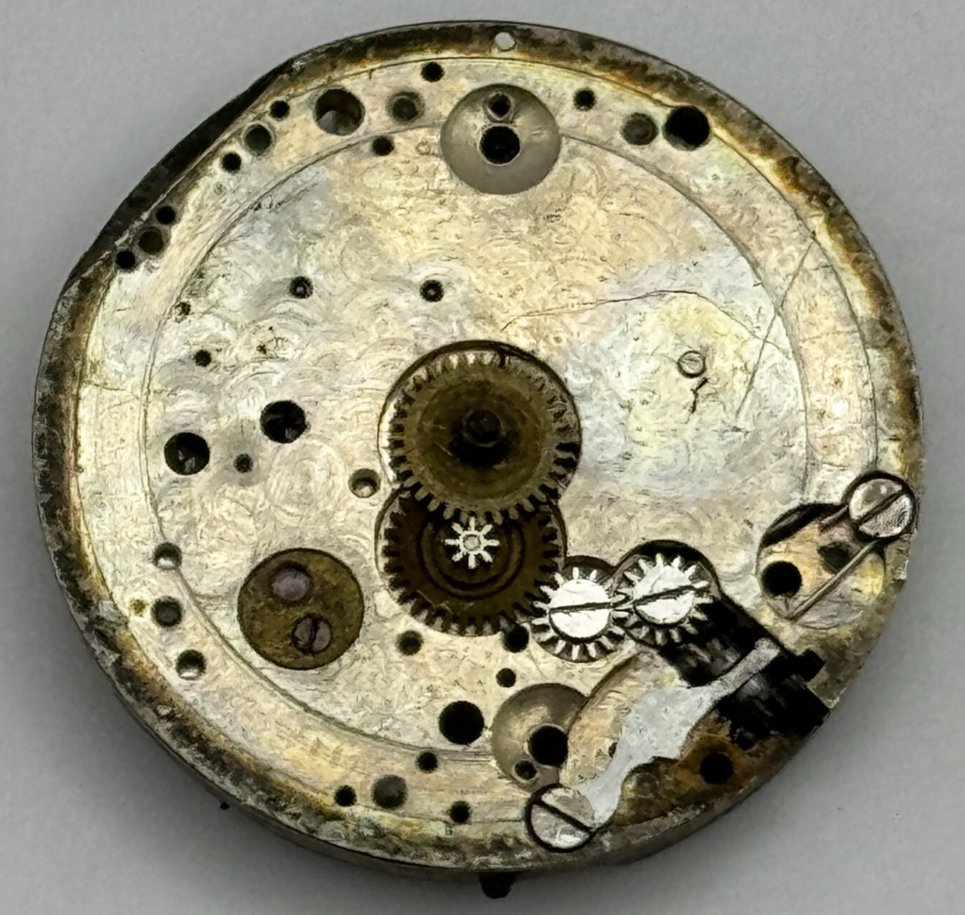 23.6mm Men's Unidentified Antique Cylinder Swiss Manual Wind Watch Movement PART