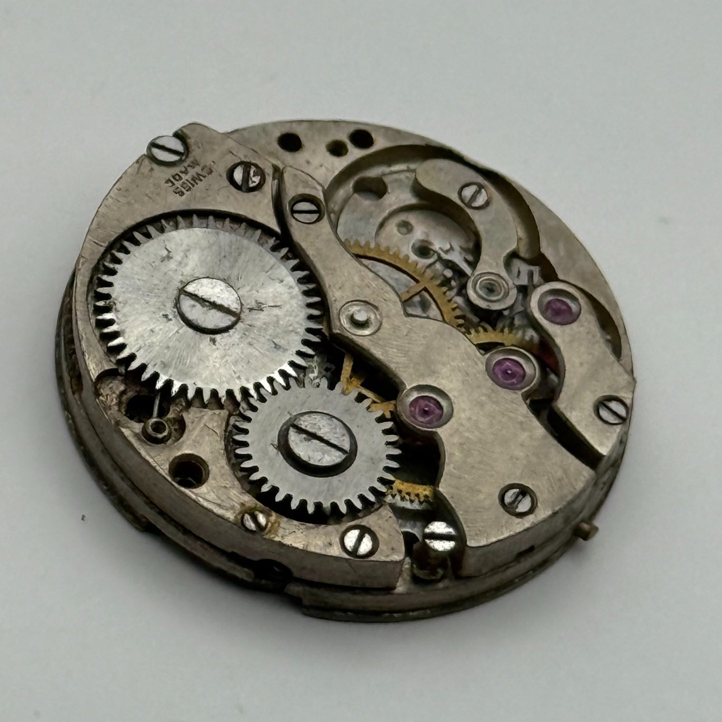 AS A Schild Watch Movement Manual Wind Vintage Swiss Parts Repair Spares 23.7mm