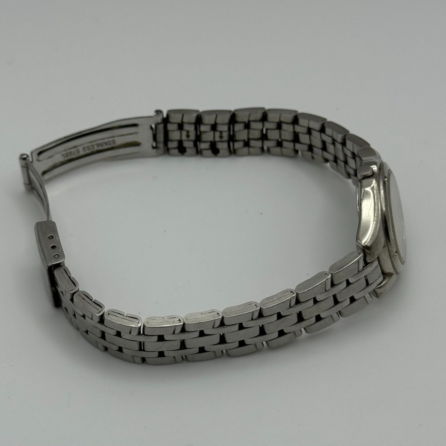 Lorus Lumibrite Ladies Quartz Watch Date Dial Silver Tone Bracelet Working 25mm