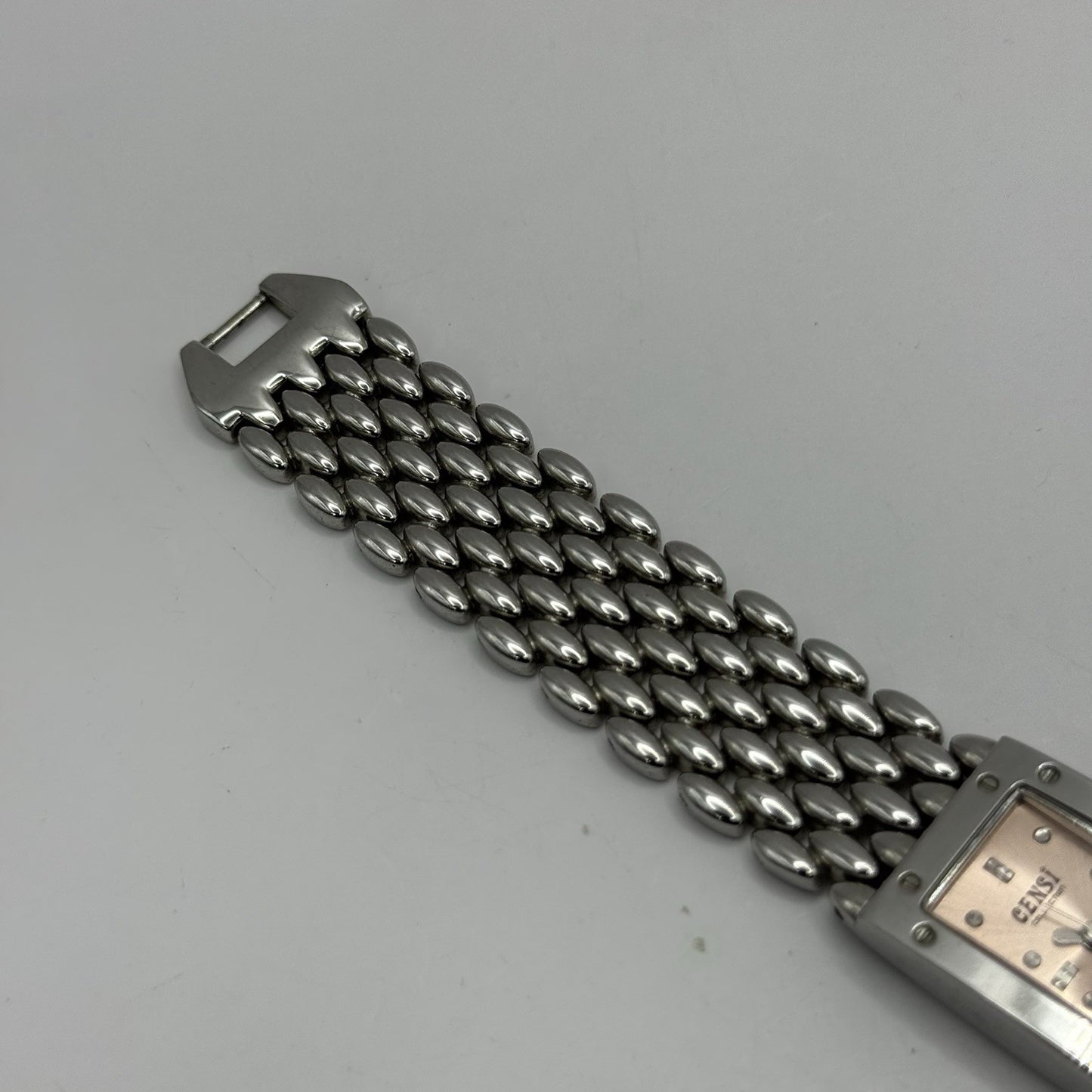 19mm Working Ladies Censi Collection Silver Tone Japan Quartz Watch 6.75 Inches