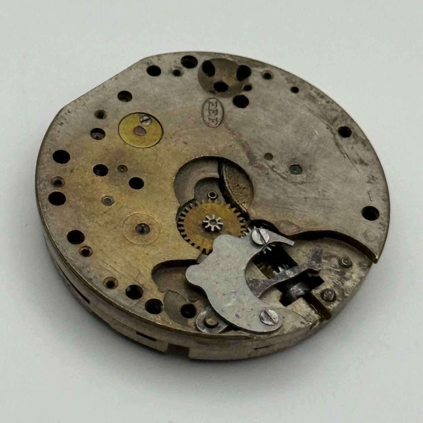 FEF Trench 15 Jewels Watch Movement Manual Wind Vintage Parts Repair 29.5mm