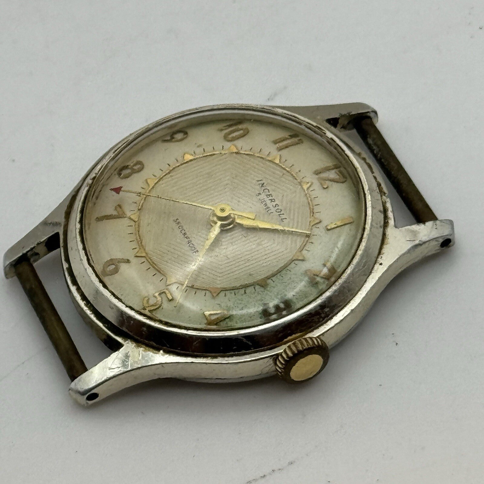 32mm Men’s Manual Wind Ingersoll Shock Proof Watch FOR PARTS TO RESTORE