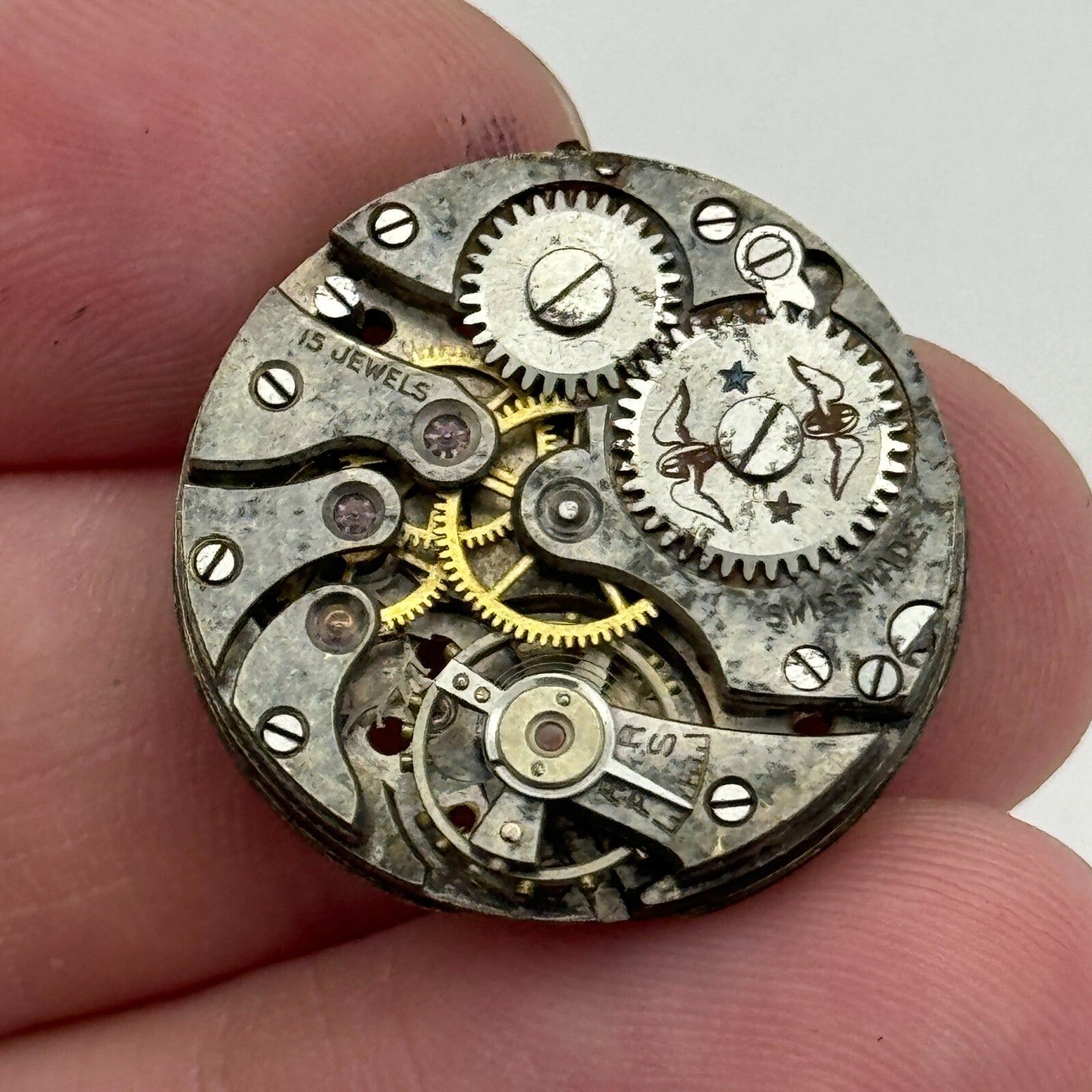 23.6mm AS 489 A Schild Balance Intact Manual Wind Swiss Watch Movement PARTS