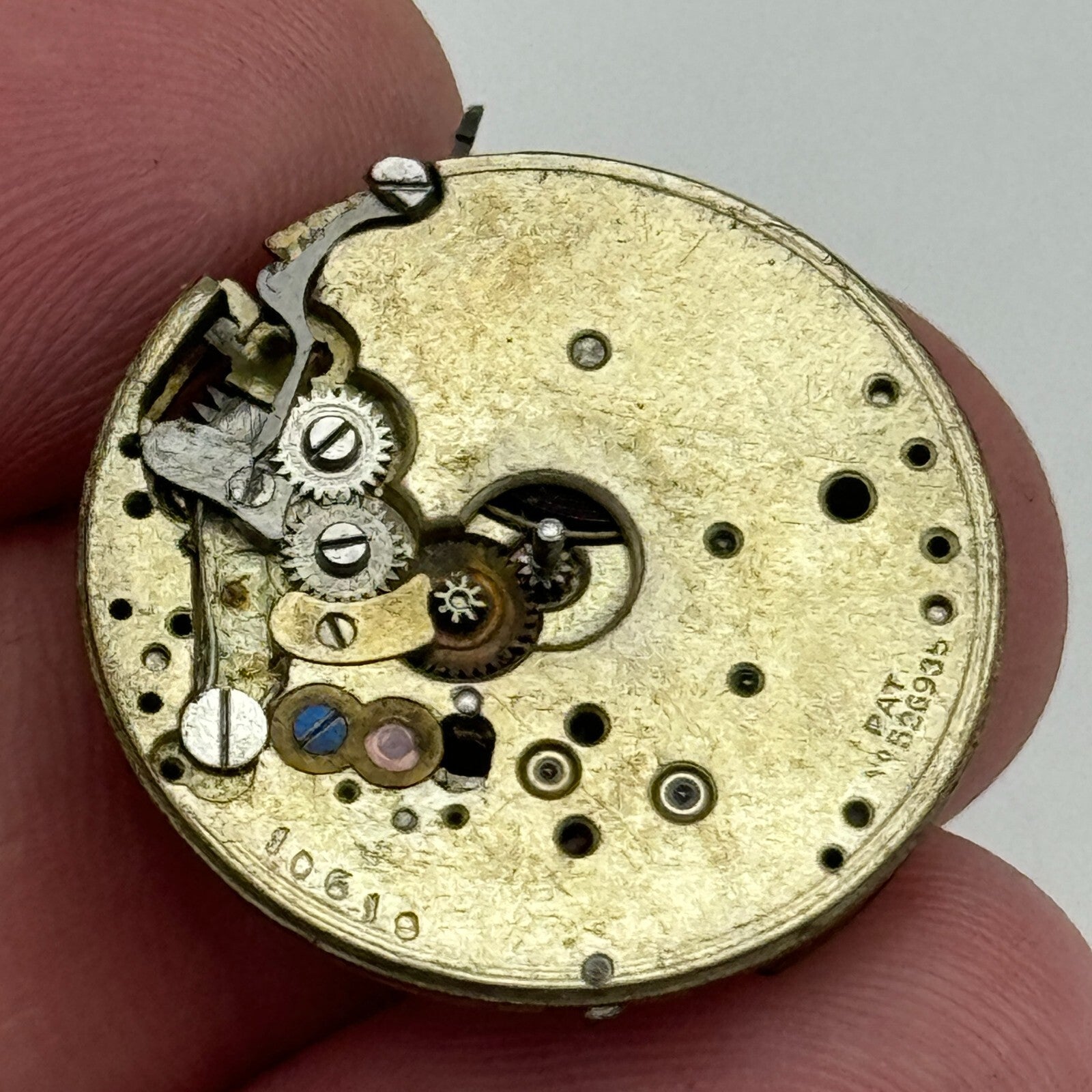 23.6mm Patent 9526935 Interesting Manual Wind Swiss Watch Movement PARTS SPARES