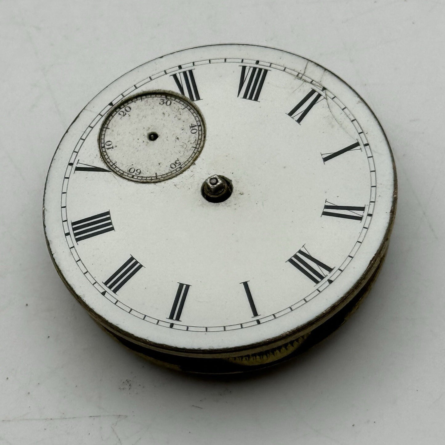 42.8mm Lancashire Watch Co Prescott Trademarked Pocket Watch Movement FOR PARTS