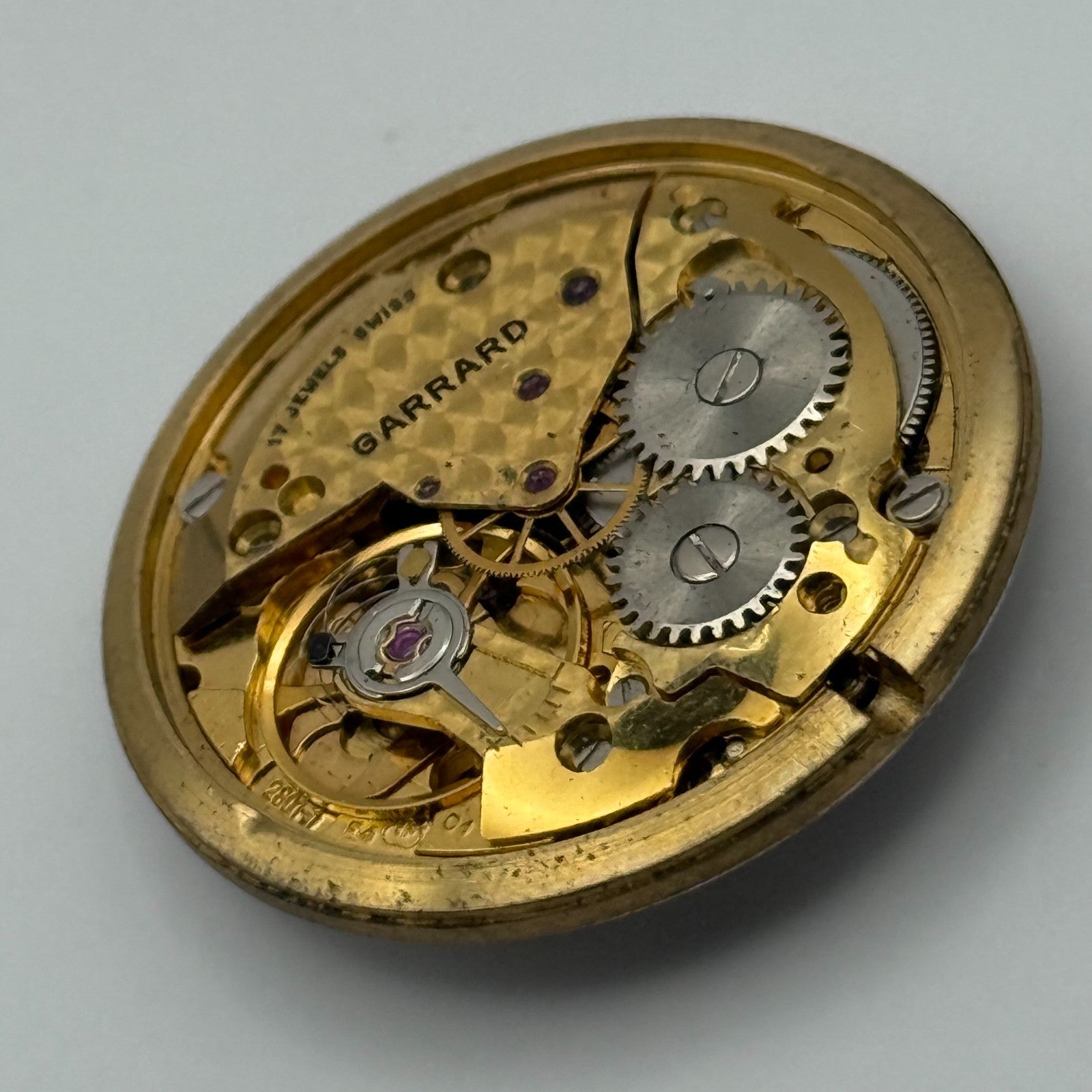 ETA 2801-1 Watch Movement Garrard Manual Wind Vintage Swiss Parts Repair 30.4mm