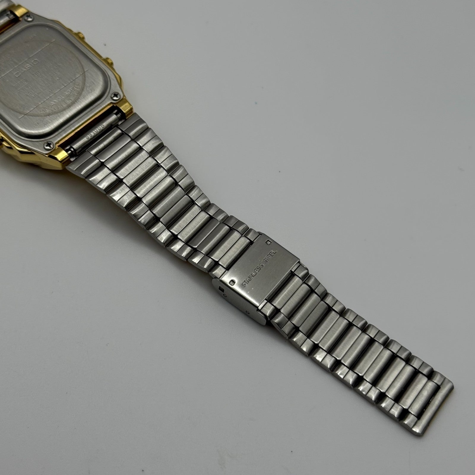 Casio Men’s Illuminator Quartz Watch Data Bank Dual Time Gold Tone Working 35mm