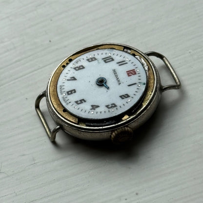 26mm Vintage Medana Trench Style Partial Swiss Manual Wind Watch PARTS / REPAIR