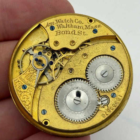 14s Schierwater & Lloyd Waltham Liverpool Bond St 1897 Pocket Watch Movement