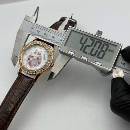 39mm Working Kings Jewelled Lady Bird 6544-3 Quartz Watch 9 Inches New Battery