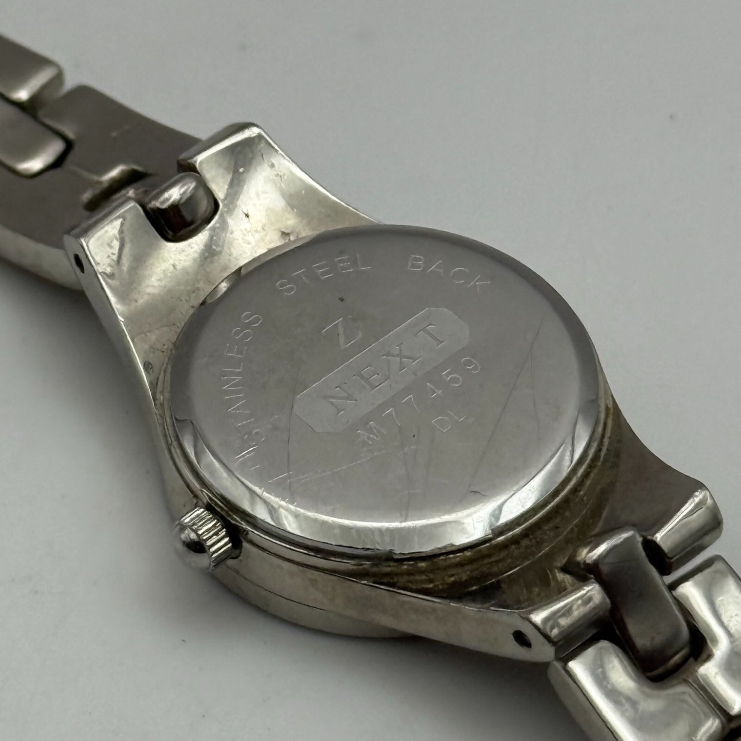 22mm Working Ladies Next M77459 Silver Tone Jewelled Quartz Watch 6 Inches