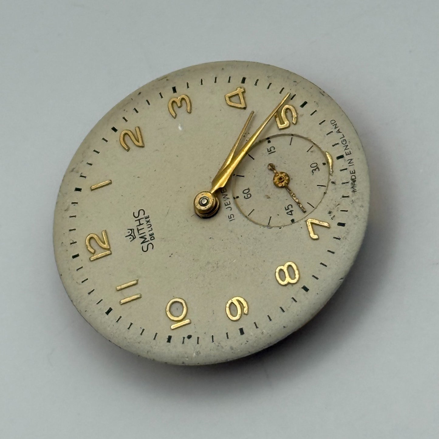 Smiths De Luxe C456354 Watch Movement Manual Wind Vintage Parts Repair 28.8mm