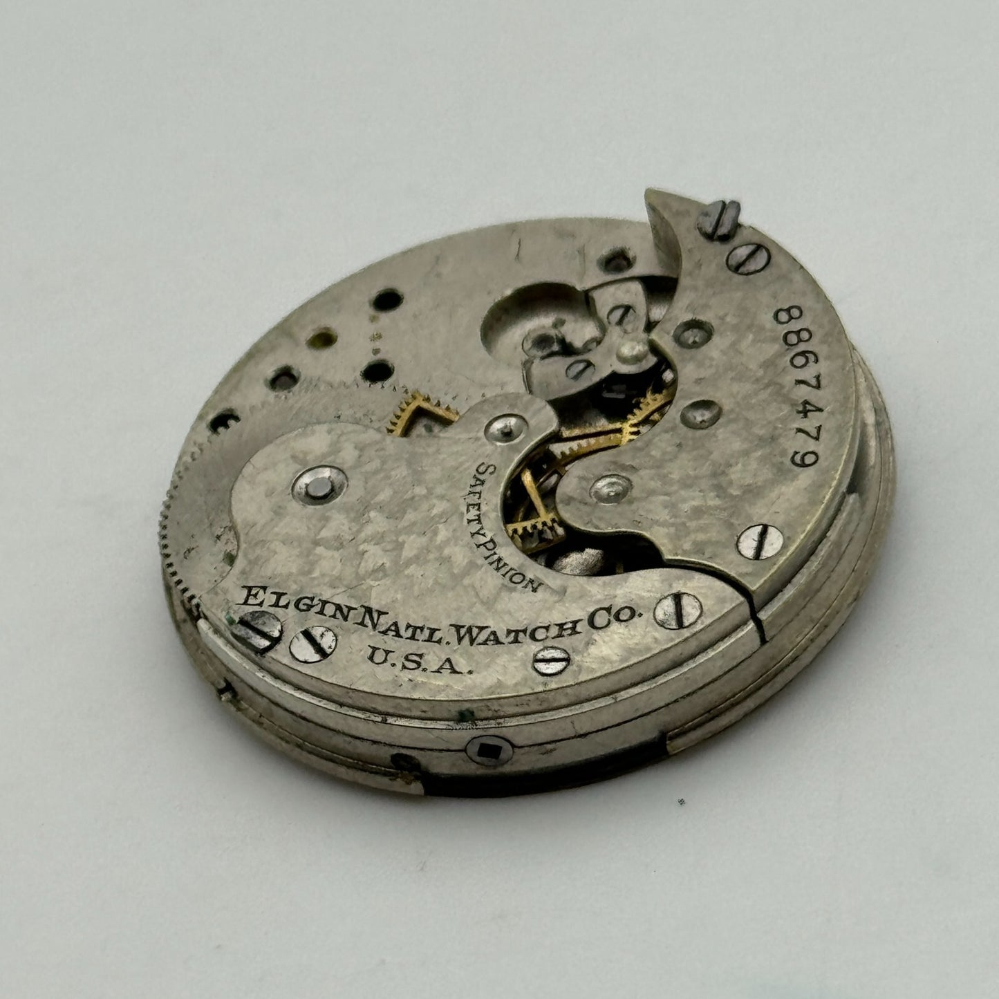 Antique 0S Elgin Grade 222 Model 1 American Pocket Watch Movement PARTS REPAIR
