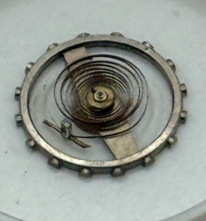 EB 1297 Balance Wheel Complete And Spring 5 1/4''' No 117 Watch Movement Parts 