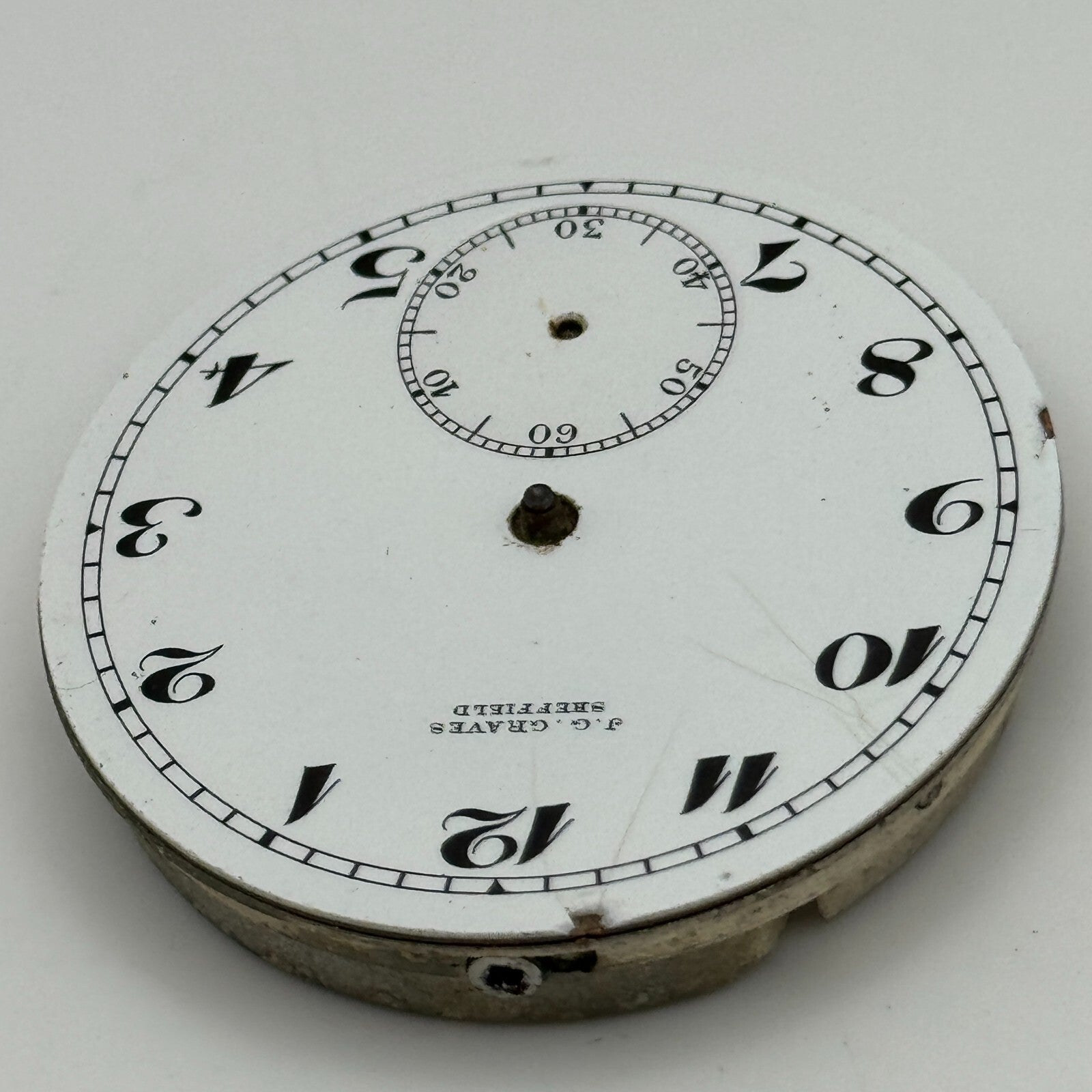 42.8mm Buren 19 35/12 Swiss Open Face J G Graves Pocket Watch Movement PARTS