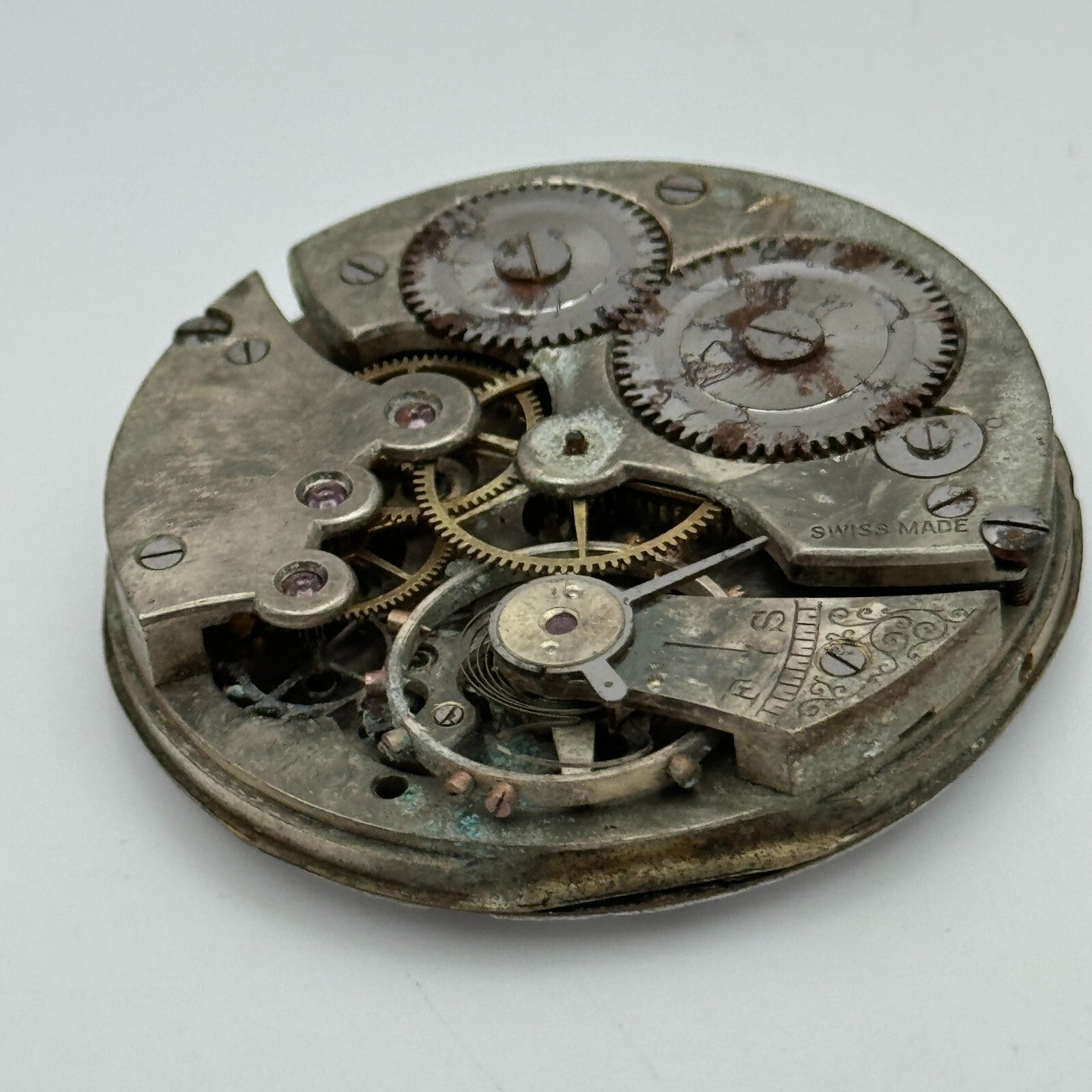 42.3mm J Hewitt Coventry Unique Swiss Made Hunter Pocket Watch Movement PARTS