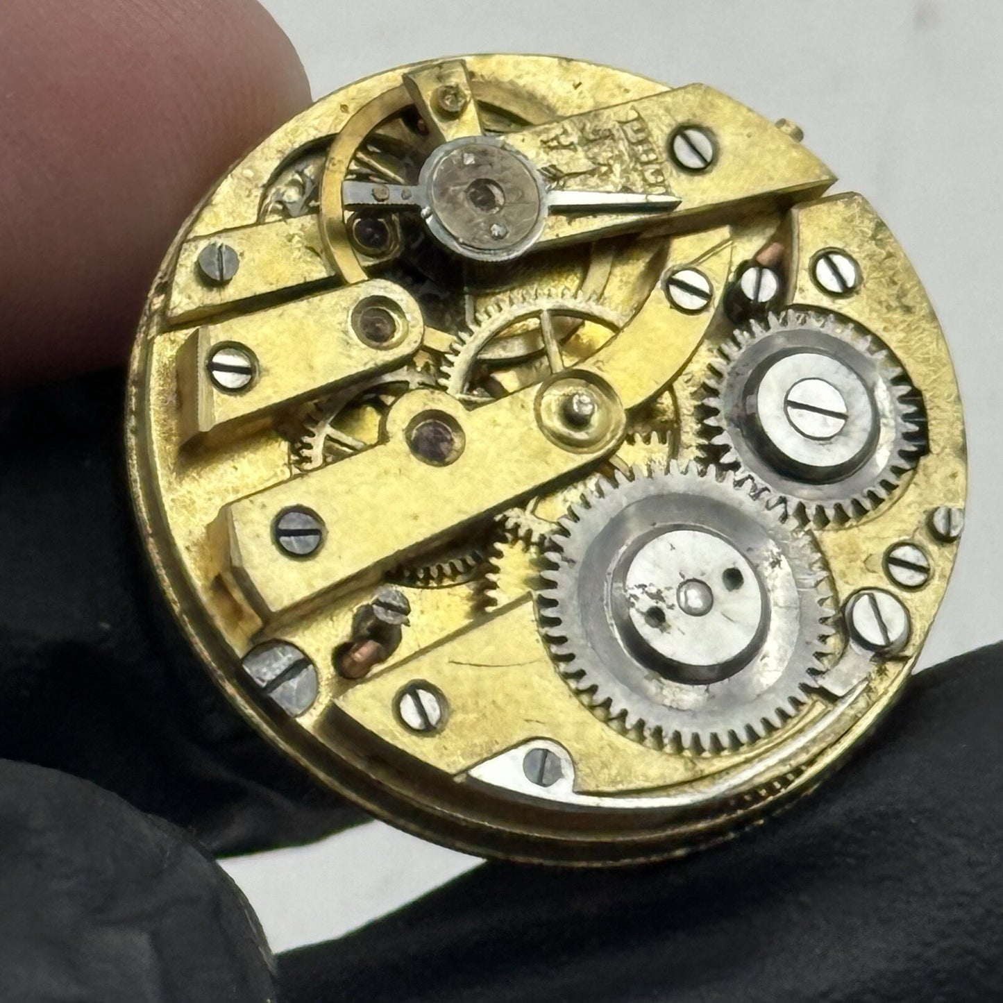 26.7mm Quality White Porcelain Dial Cylinder Watch Movement FOR PARTS