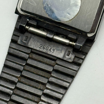 22mm Working Vintage Ladies Citizen CQ Black Dial & Strap Quartz Watch 8 Inches