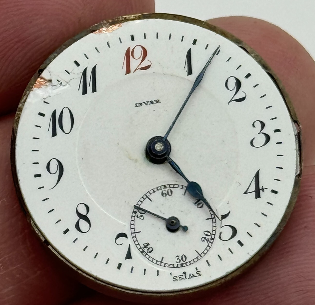 25mm Invar Watch Co 15 Jewels Quality Trench Watch Movement Manual Wind PARTS