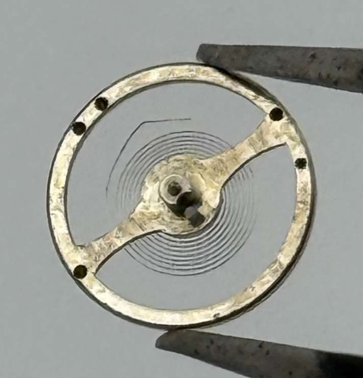 Oris 410 Balance Wheel Complete And Spring  5¼’’’ 330 M Watch Movement Parts NOS