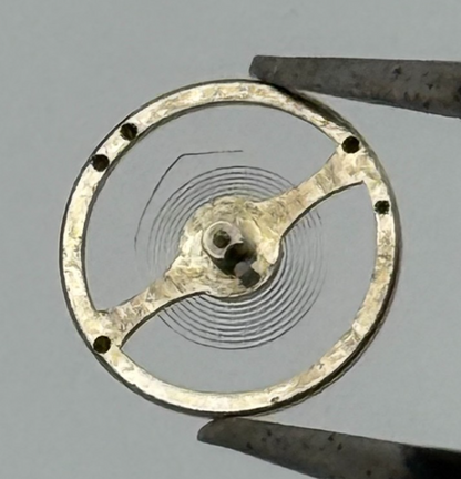 Oris 410 Balance Wheel Complete And Spring  5¼’’’ 330 M Watch Movement Parts NOS