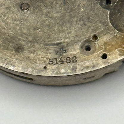 Patent 51482 Watch Movement Manual Wind Vintage Swiss Parts Repair 29.4mm