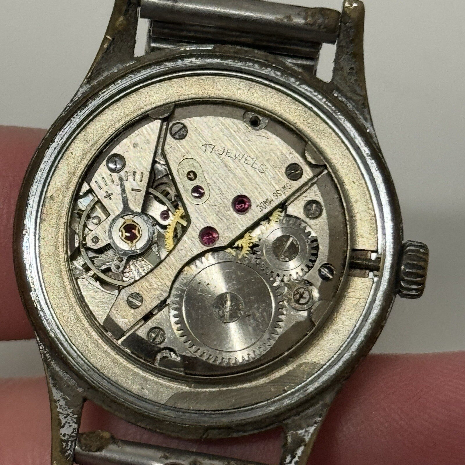 32mm Manual Wind Ensign Sweep Seconds Hand Watch NON WORKING FOR PARTS