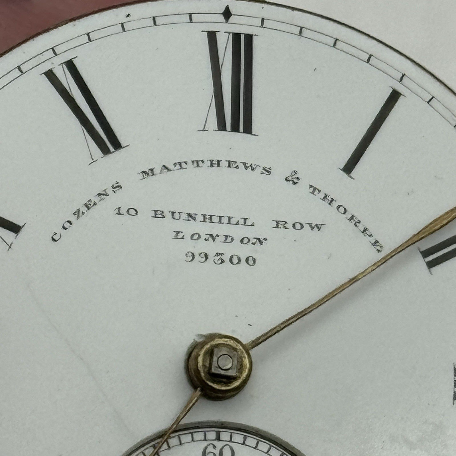 High Quality Running Cozens Matthews & Thorpe London Fusee Pocket Watch Movement