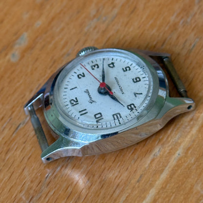 Vintage Groville Shockproof Made In UK Sweep Manual Wind Watch PARTS / REPAIR