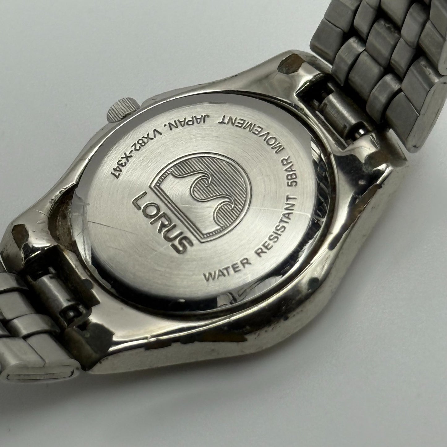 Lorus Lumibrite Ladies Quartz Watch Date Dial Silver Tone Bracelet Working 25mm