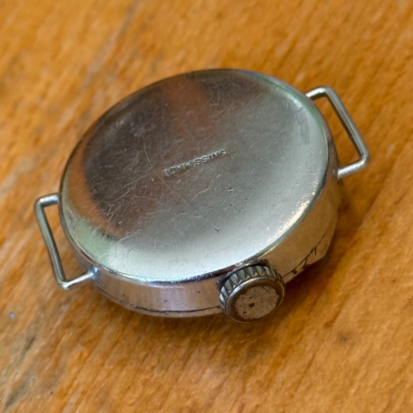 25mm Vintage Trench Style Manual Wind Swiss Made Red 12 Watch PARTS / REPAIR