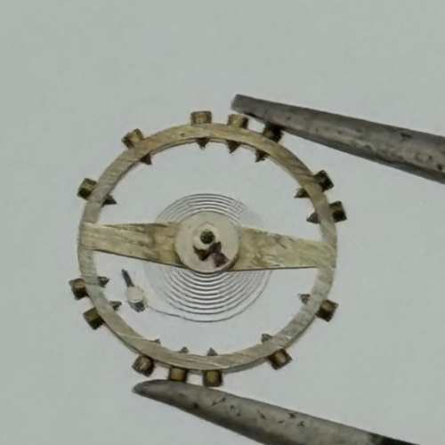 ETA 2412 Balance Wheel Complete And Spring 6 3/4''' 1257 M Watch Movement Parts 