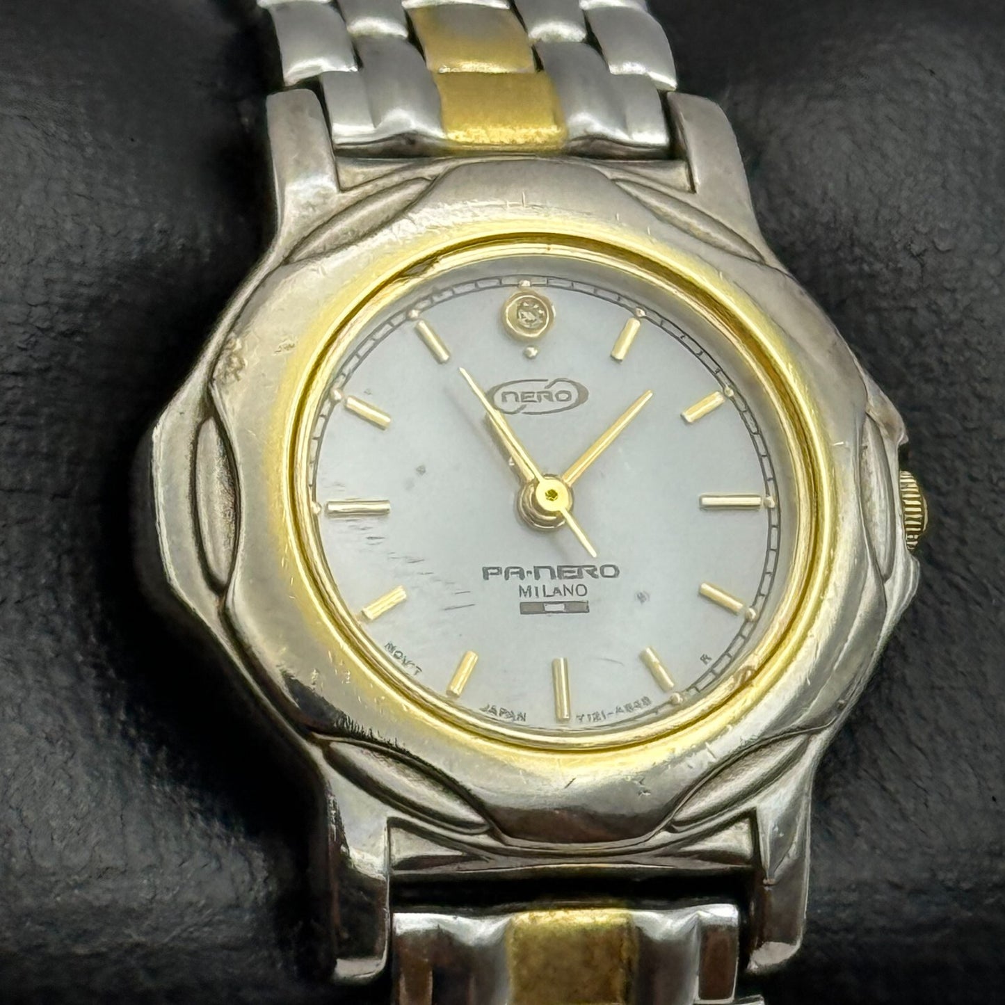 26mm Working Ladies Nero Pa-Nero Milano 2 Tone Quartz Watch 5.25 Inches