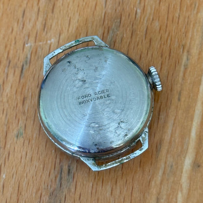 21mm Vintage Oris Cal 612 Blue Indices Swiss Manual Wind Watch PARTS / REPAIR