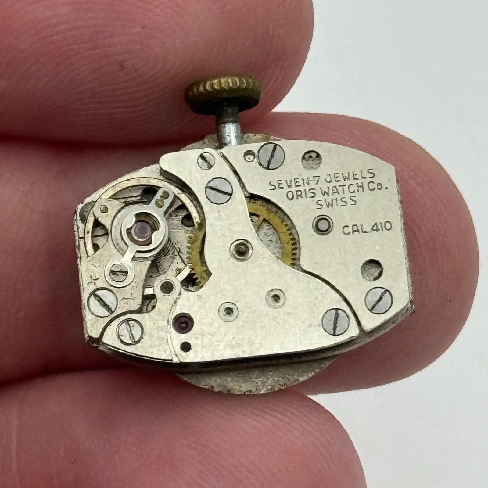 12.9mm Ladies Oris Cal 410 Manual Wind Watch Movement Swiss Vintage PARTS SPARES