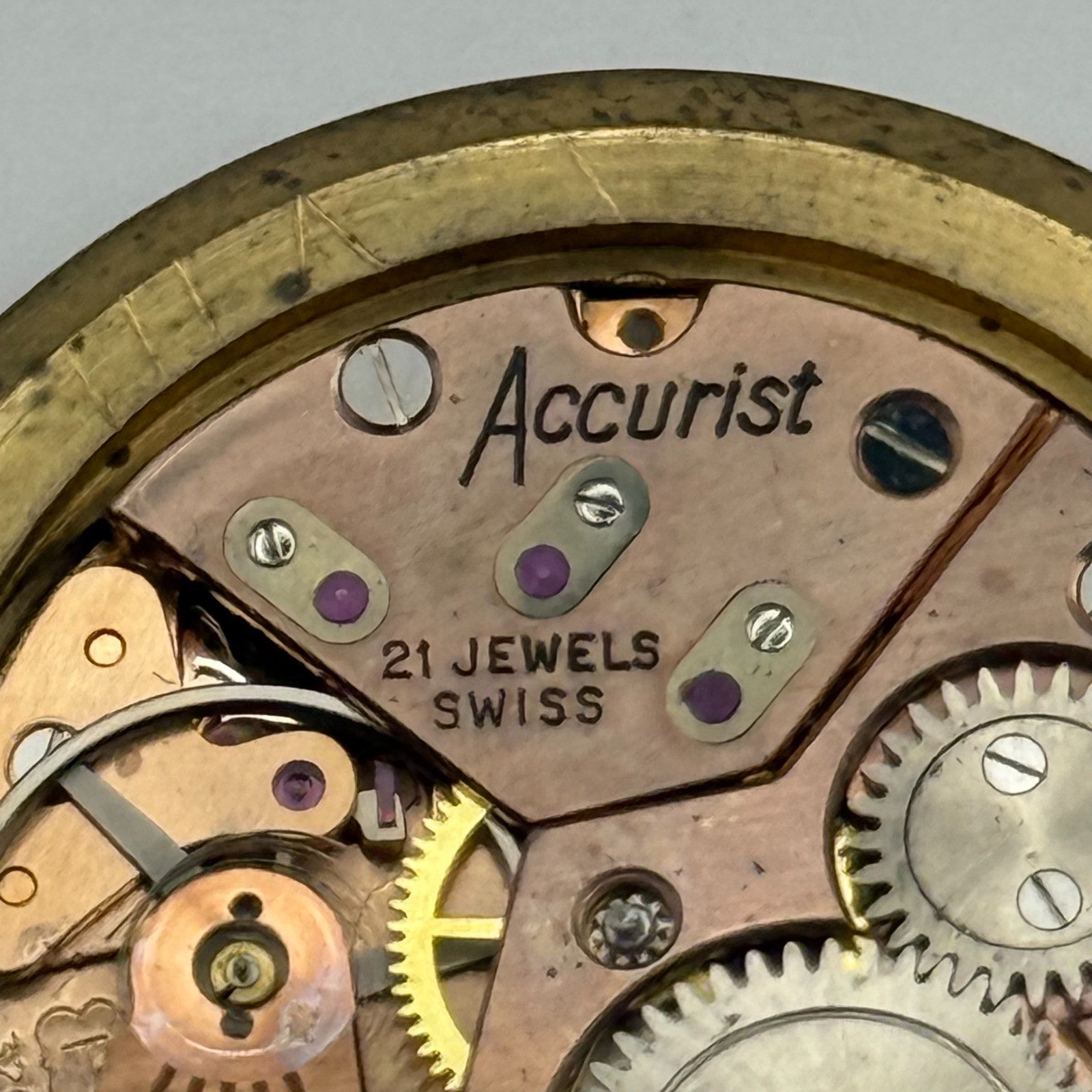 Peseux 320 Watch Movement Accurist Manual Wind Vintage Swiss Parts Repair 31.1mm