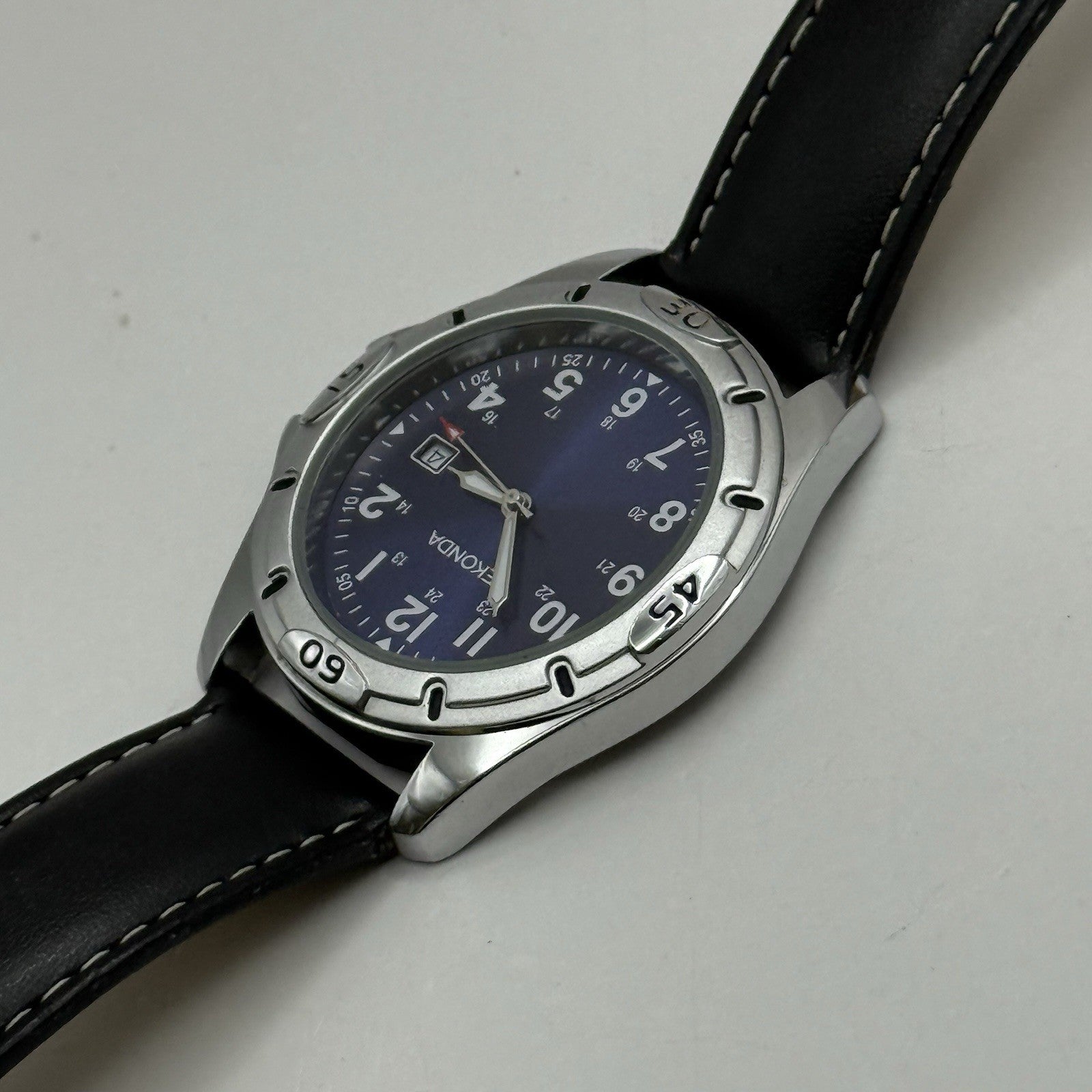 40mm Working Men’s Sekonda N3512 Blue 24 Hour Date Dial Stainless Quartz Watch