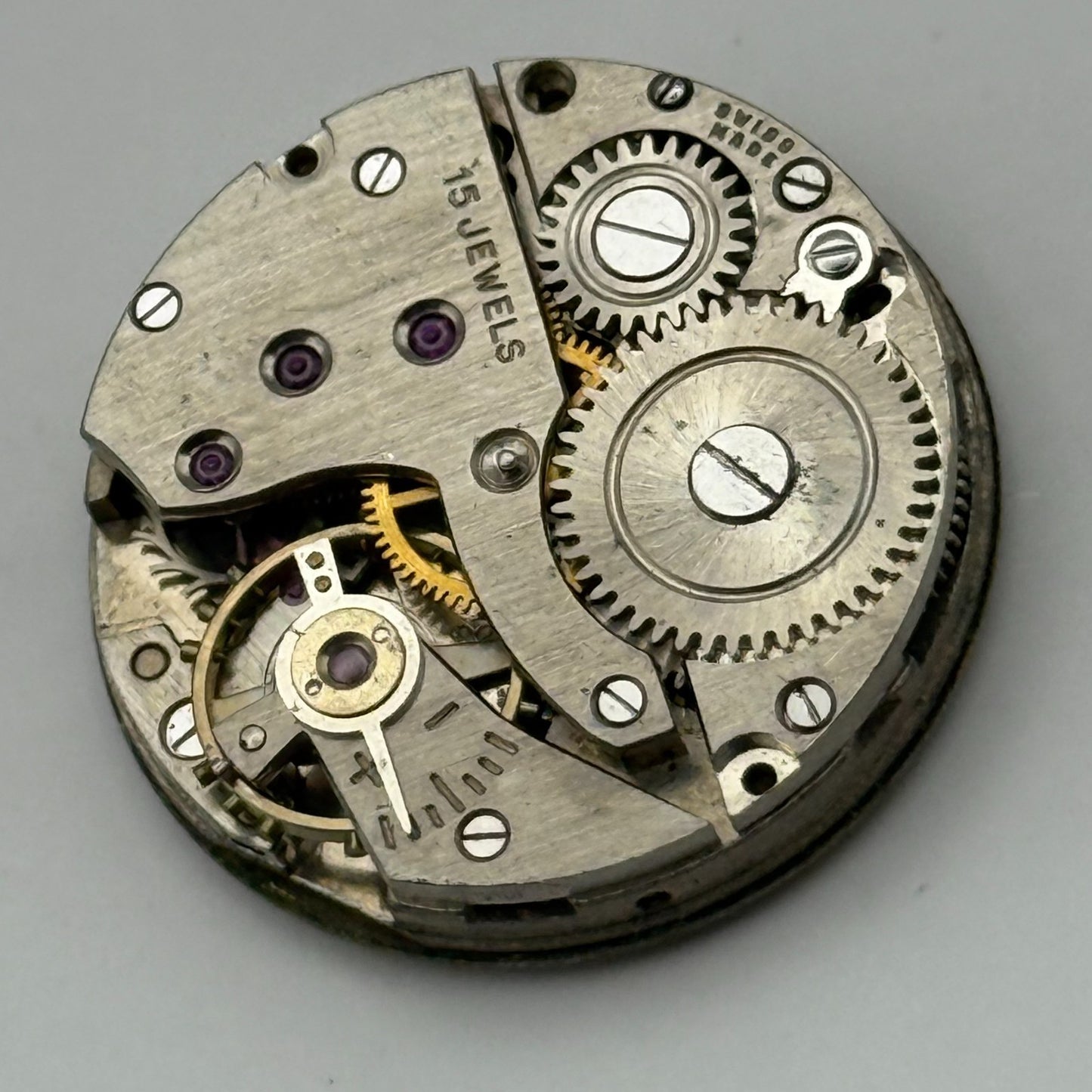 AS 1002 984 Watch Movement Minster Manual Wind Vintage Swiss Parts Repair 24mm