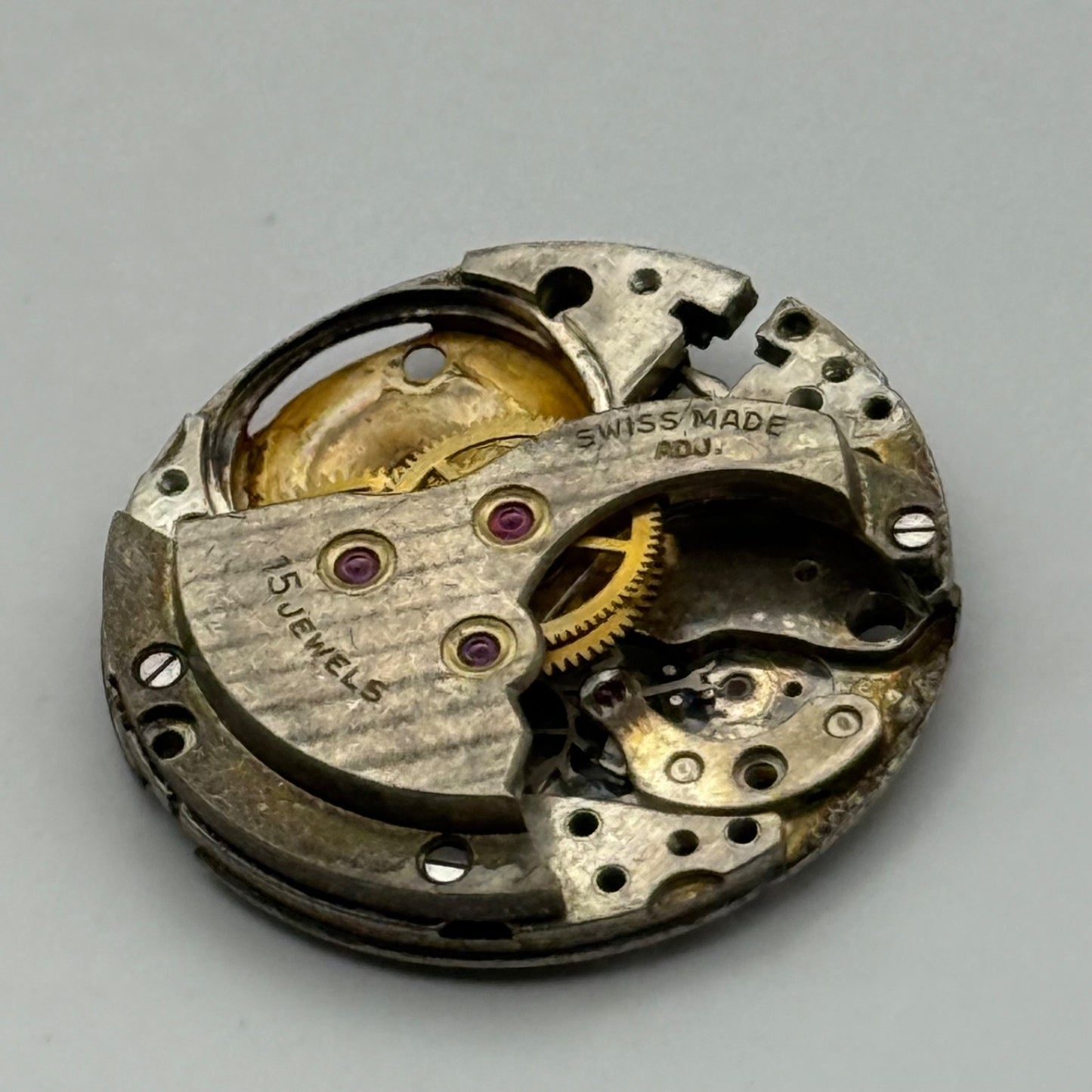 AS 1187/94 Watch Movement Manual Wind Vintage Swiss Incomplete Parts 23.6mm