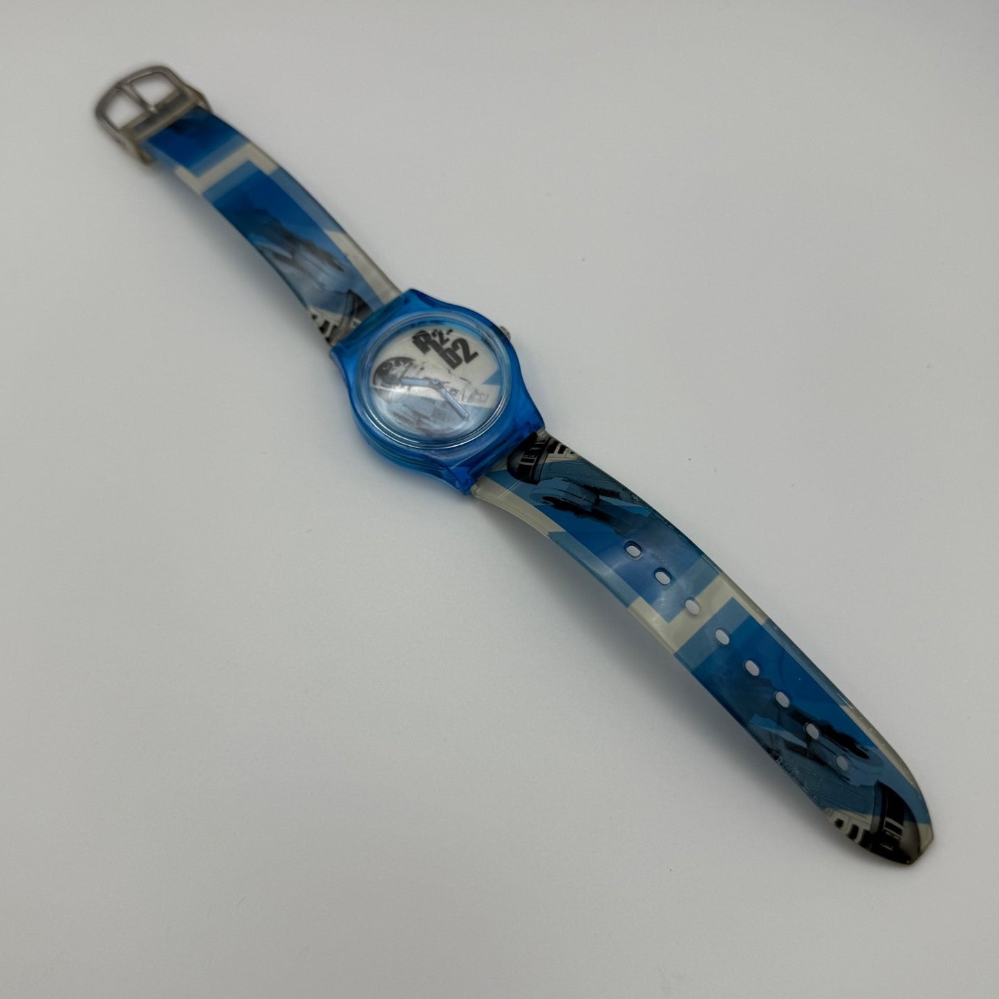 34mm Working RARE Zeon R2-D2 Lucasfilm LTD Blue 34mm Quartz Watch New Battery