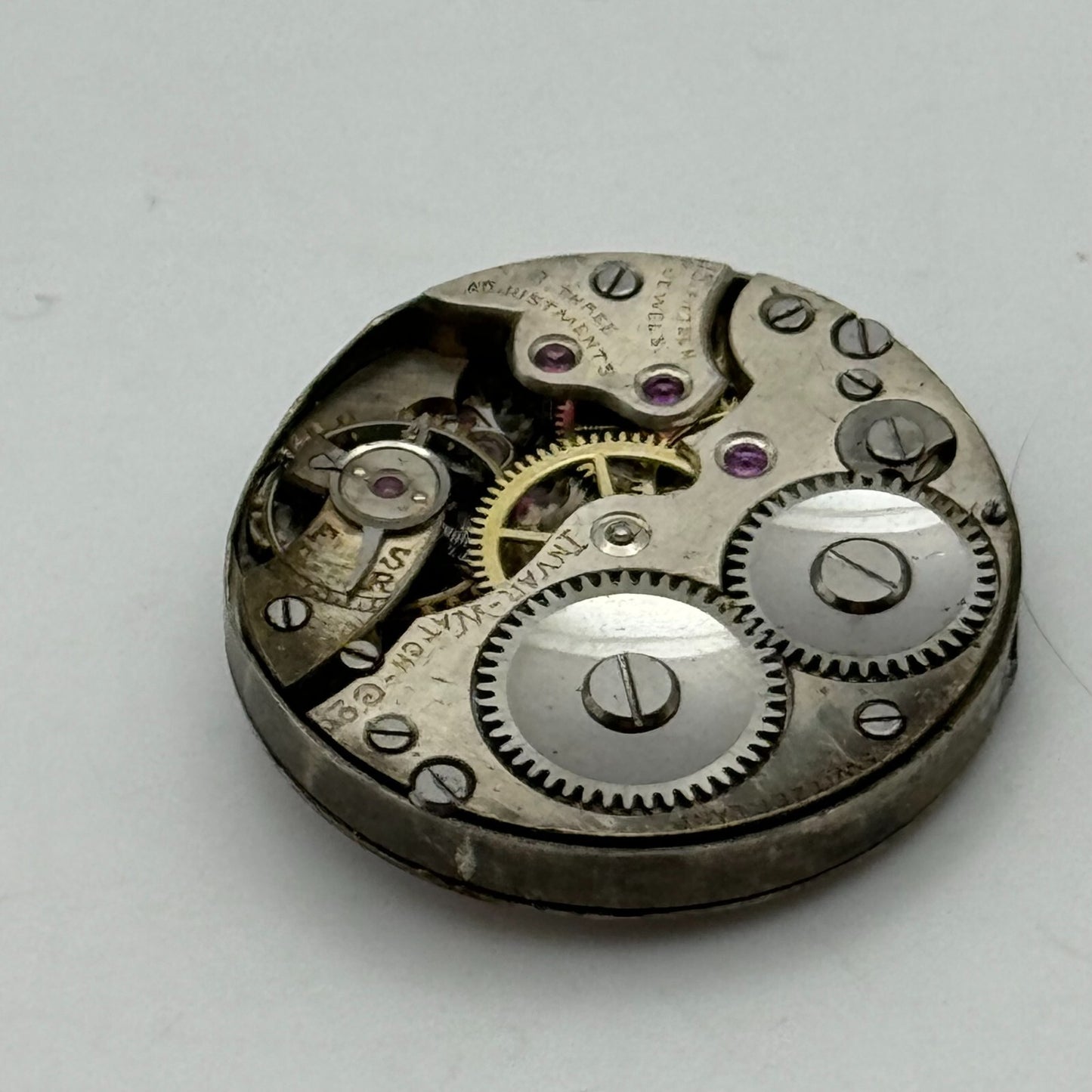 25mm Invar Watch Co 15 Jewels Quality Trench Watch Movement Manual Wind PARTS