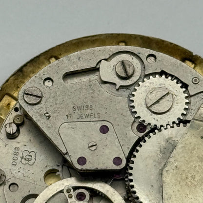 EB 8800 Watch Movement Dimetron Manual Wind Vintage Swiss Parts Repair 26.9mm