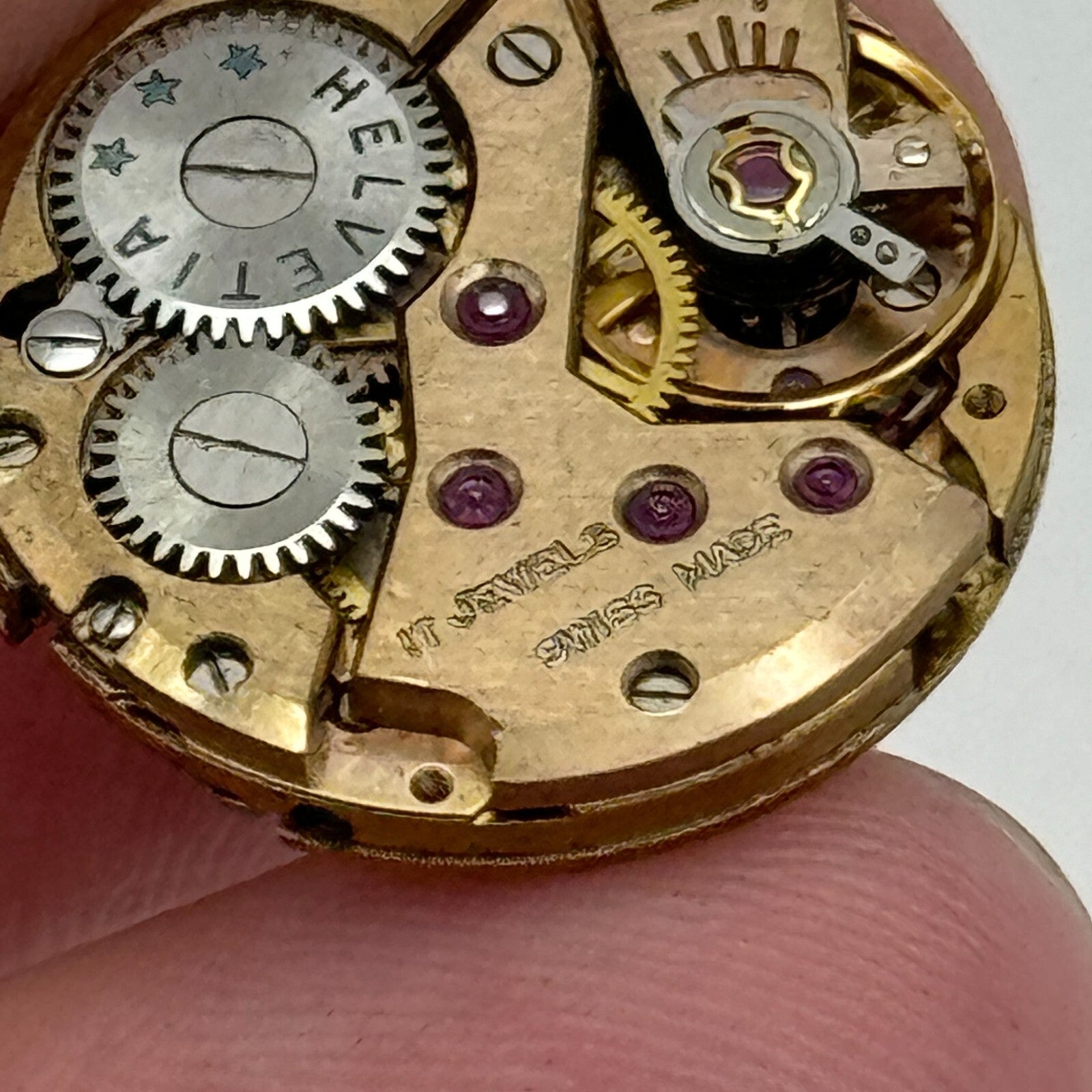 19.6mm Helvetia Cal 91 Balance Ok Watch Movement Swiss Vintage PARTS SPARES
